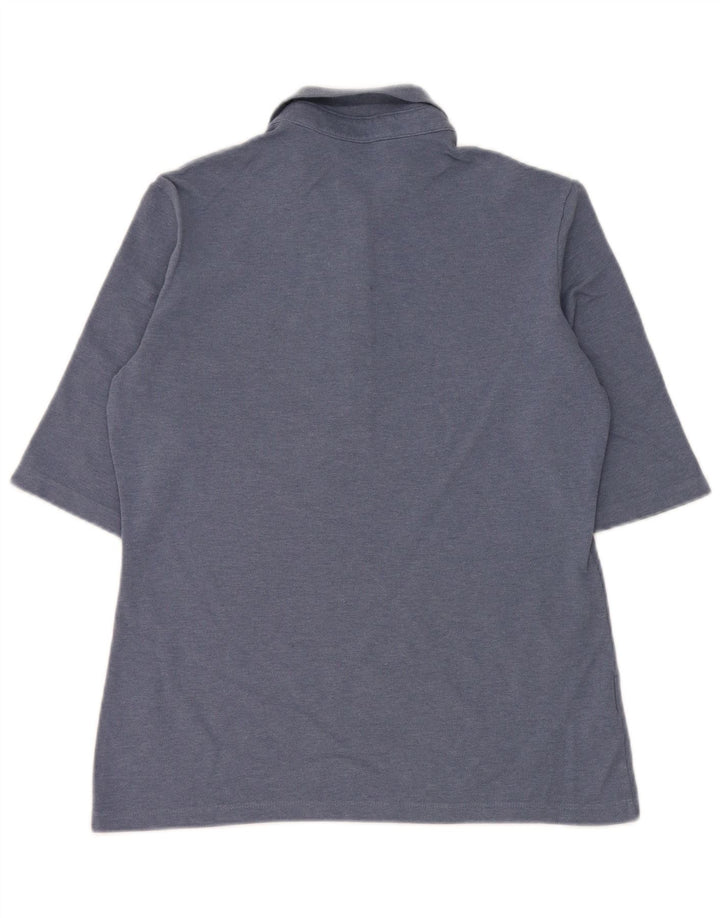 Damska koszulka polo Lacoste Slim Fit, rozmiar 40, średnia niebieska, bawełniana