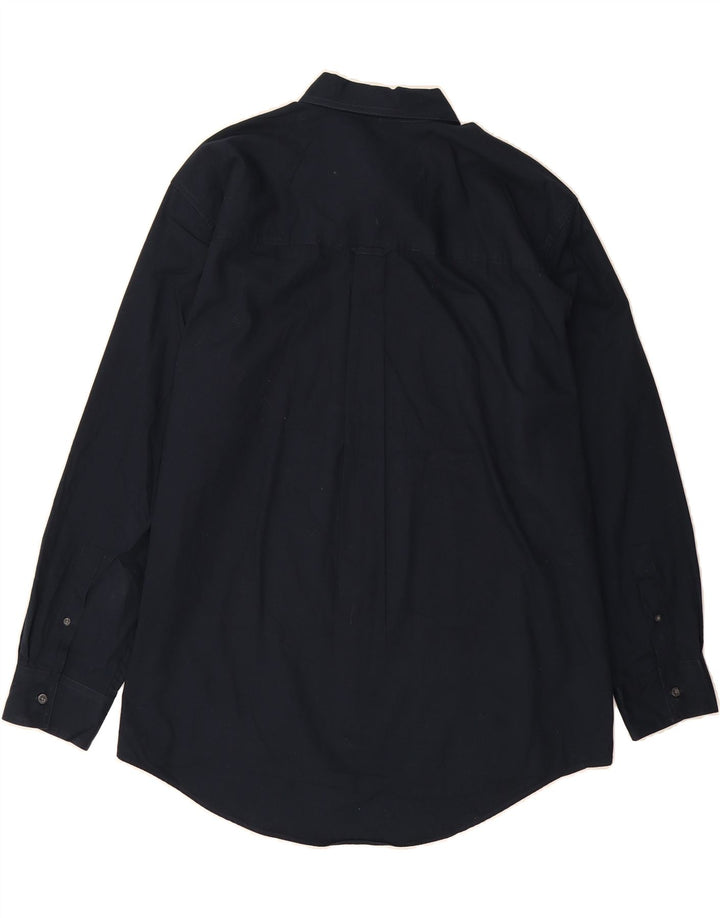 CHAPS Mens Big & Tall Shirt XL Navy Blue Cotton Vintage Chaps and Second-Hand Chaps from Messina Hembry 