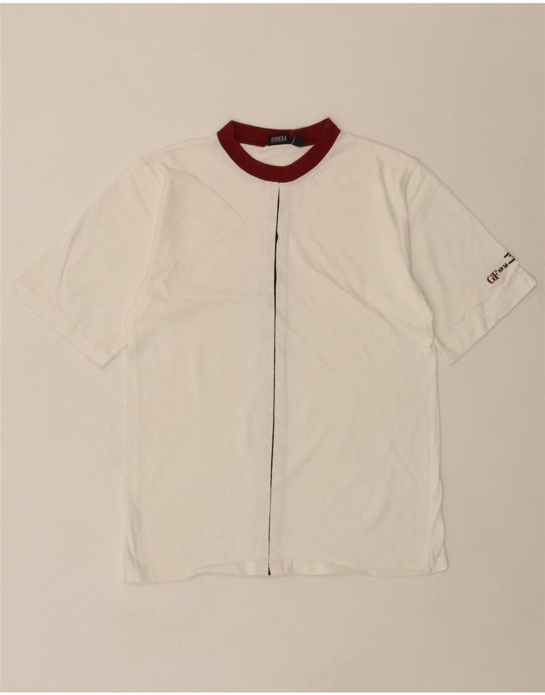 FERRE Mens T-Shirt Top XS White Cotton Vintage Ferre and Second-Hand Ferre from Messina Hembry 