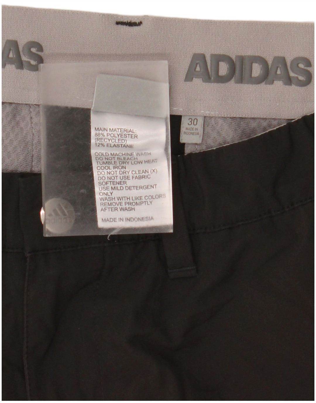 Adidas Męskie Spodenki Chino W30 Średni Czarny Poliester