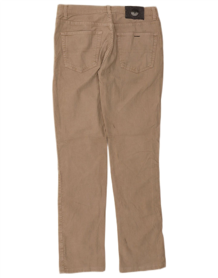 TRUSSARDI Mens Straight Jeans W34 L30 Beige Cotton