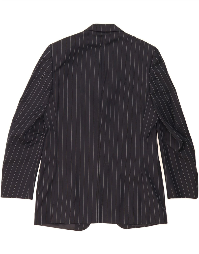 CANALI Mens 3 Button Blazer Jacket IT 48 Medium Navy Blue Pinstripe Vintage Canali and Second-Hand Canali from Messina Hembry 