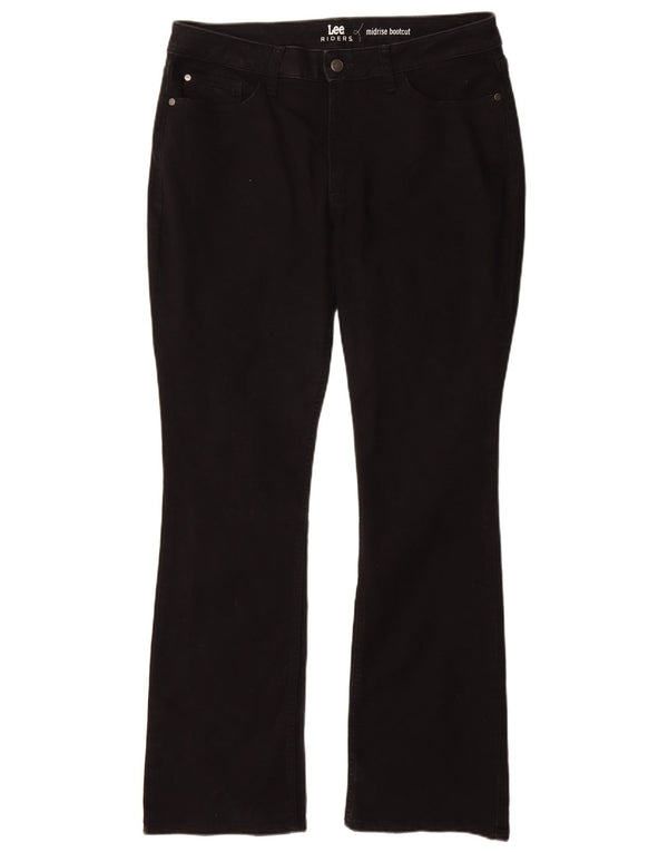 Damskie jeansy Lee Bootcut ze średnim stanem US 16 2XL W36 L32, czarne, bawełniane