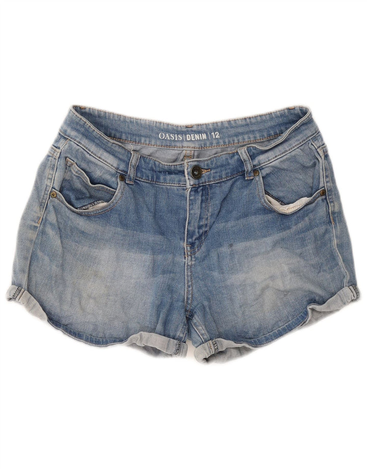 Damskie spodenki jeansowe OASIS UK 12 Medium W32, niebieska bawełna