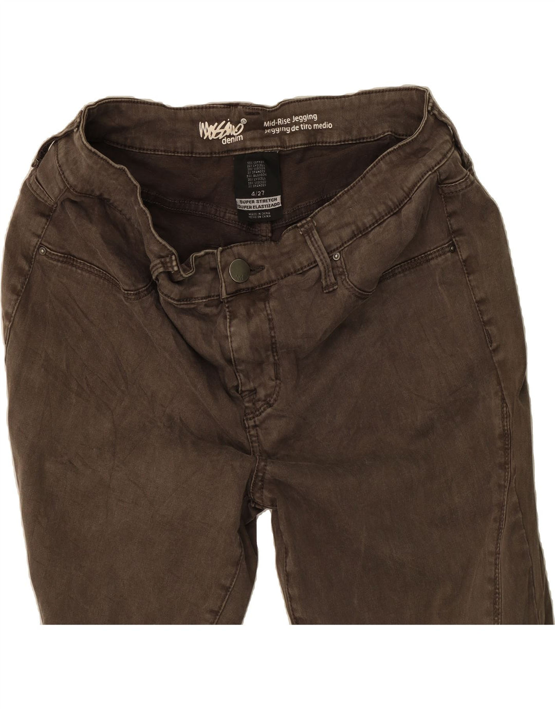 MOSSIMO Womens Mid Rise Jegging Jeans US 4 Small W26 L27 Grey Cotton Vintage Mossimo and Second-Hand Mossimo from Messina Hembry 
