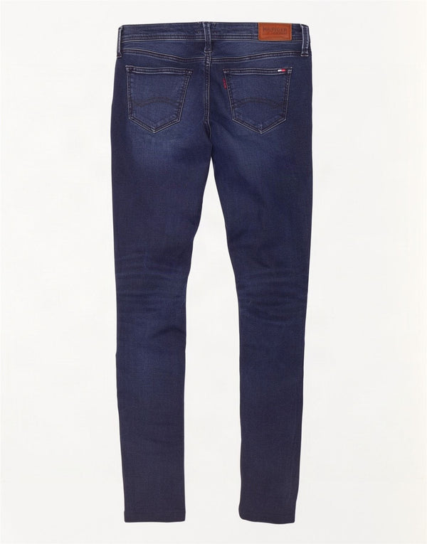 Damskie jeansy skinny z niską talią Tommy Hilfiger W28 L34 granatowe