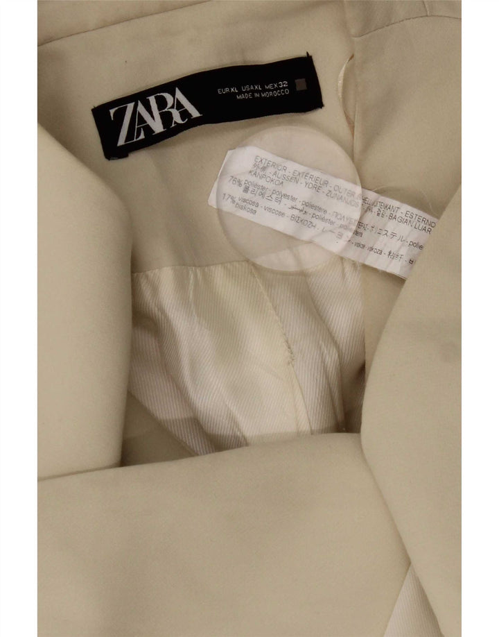 Damska marynarka Zara UK 18 XL Beżowy poliester