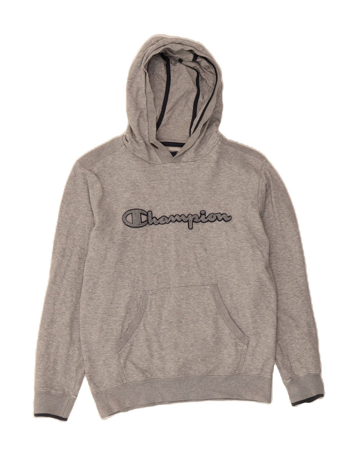 CHAMPION Womens Hoodie Jumper UK 14 Medium Grey Cotton Vintage Champion and Second-Hand Champion from Messina Hembry 