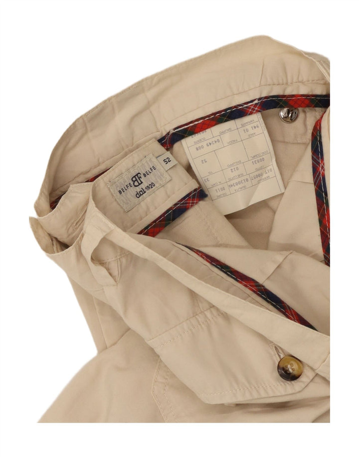 BELFE & BELFE Męskie spodenki chino IT 52 XL W36 beżowa bawełna
