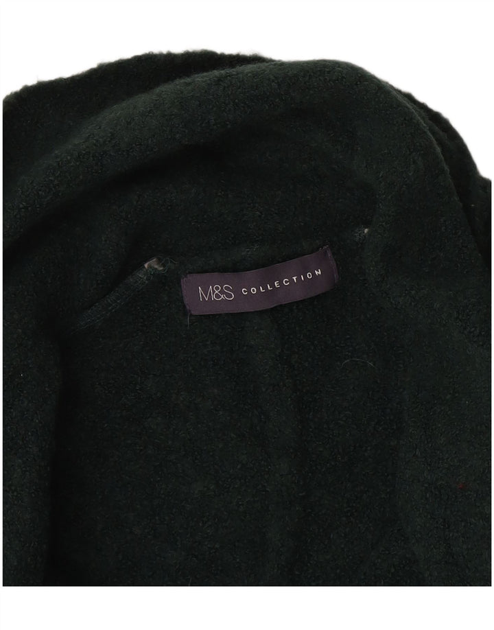 Marks & Spencer Damski sweter rozpinany o długim kroju, UK 12, średni zielony
