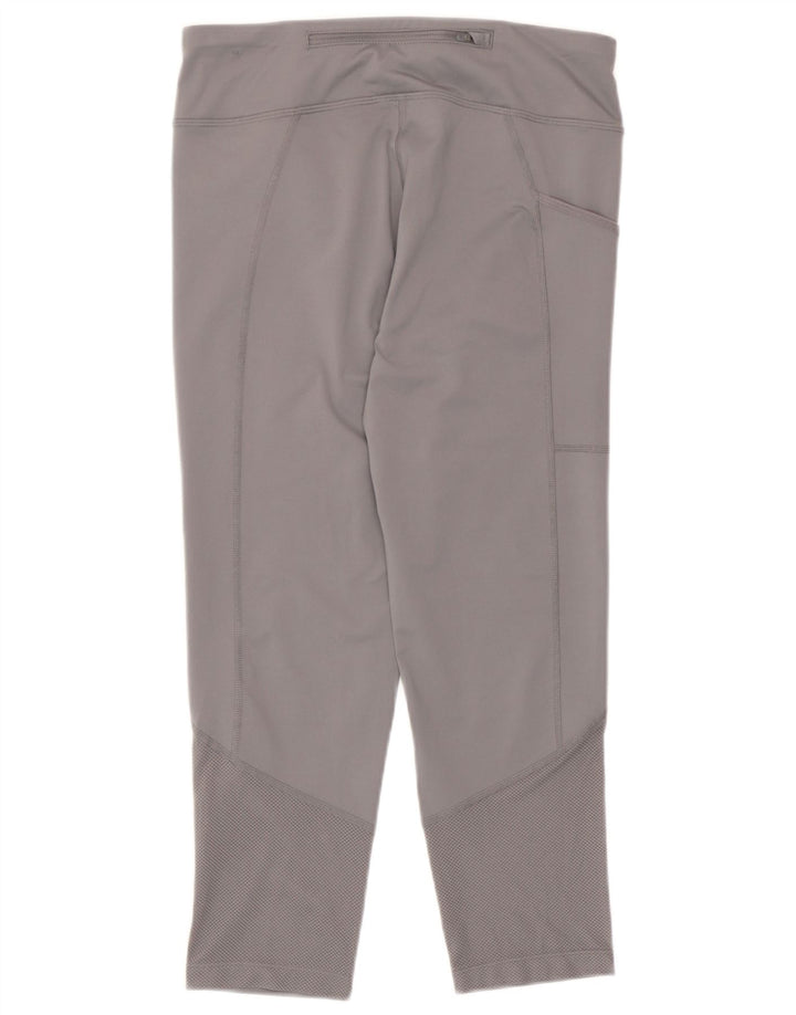 Damskie legginsy Nike Dri Fit Capri UK 10, małe, szare, poliestrowe