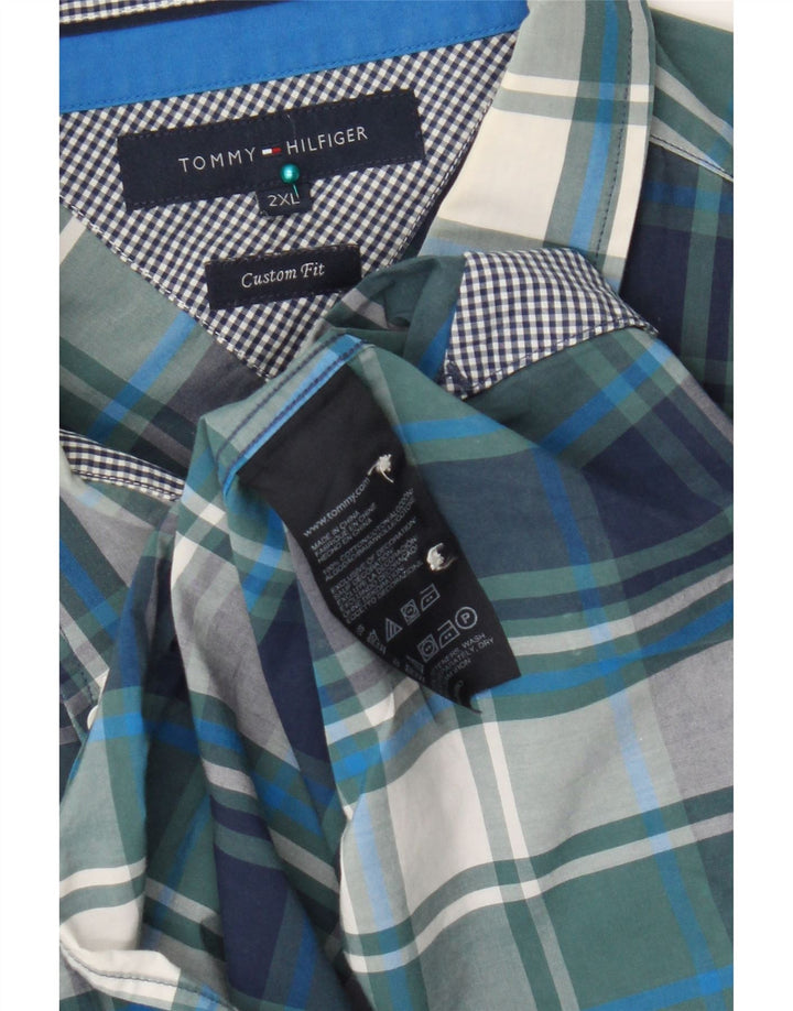 Koszula męska Tommy Hilfiger o dopasowanym kroju 2XL, bawełniana niebieska kratka