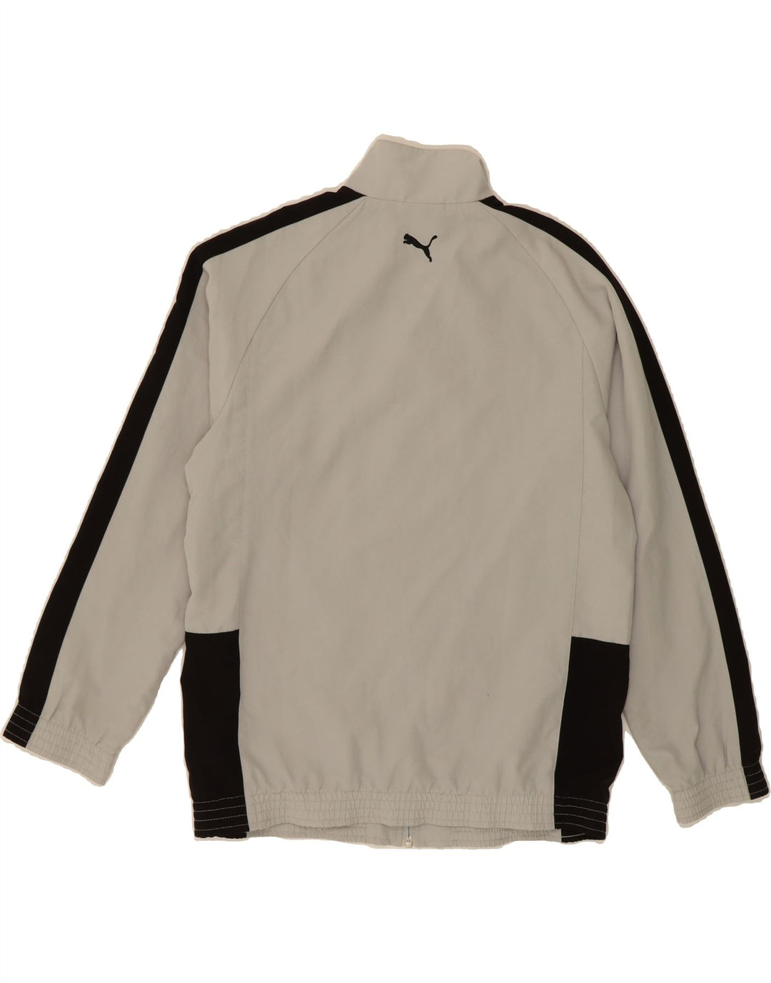PUMA Boys Tracksuit Top Jacket 13-14 Years Grey Colourblock Polyester Vintage Puma and Second-Hand Puma from Messina Hembry 