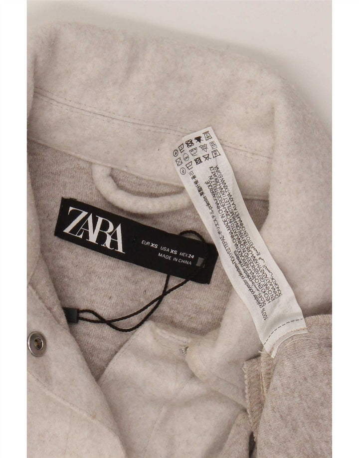 Kurtka damska Zara Shacket UK 6 XS Beżowy poliester