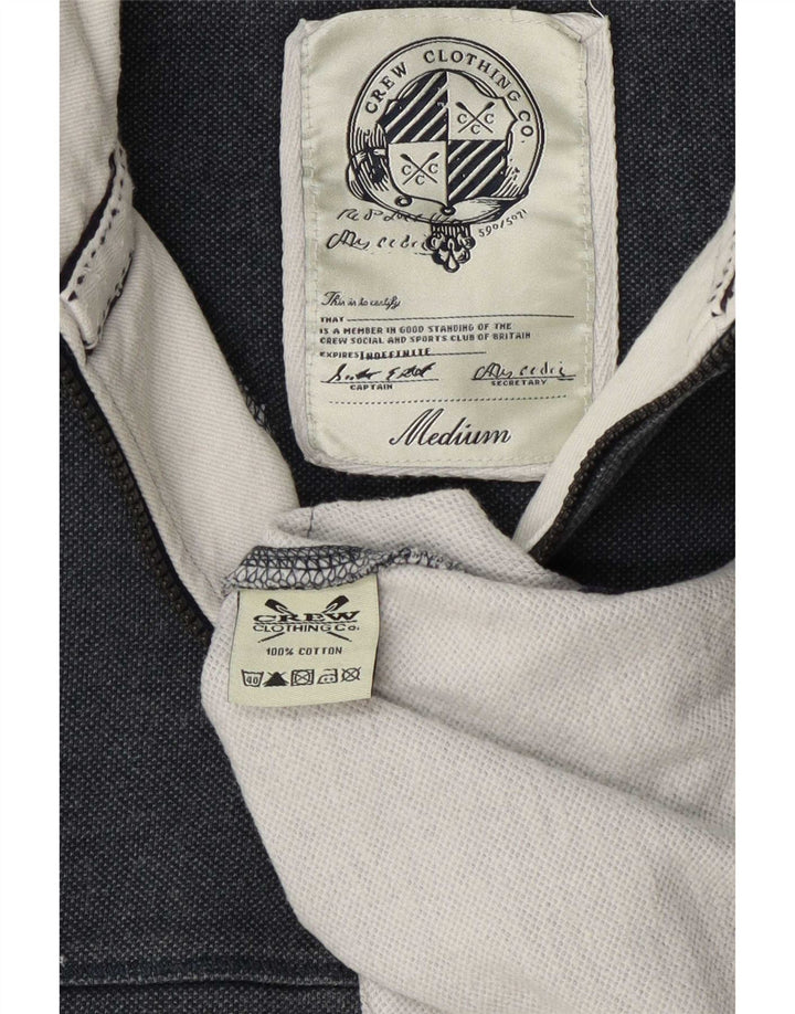 Crew Clothing Męska bluza z zamkiem błyskawicznym, średnioszara, bawełniana