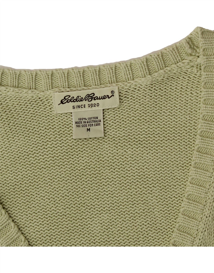 EDDIE BAUER Womens Cardigan Sweater UK 12 Medium Green Cotton Vintage Eddie Bauer and Second-Hand Eddie Bauer from Messina Hembry 