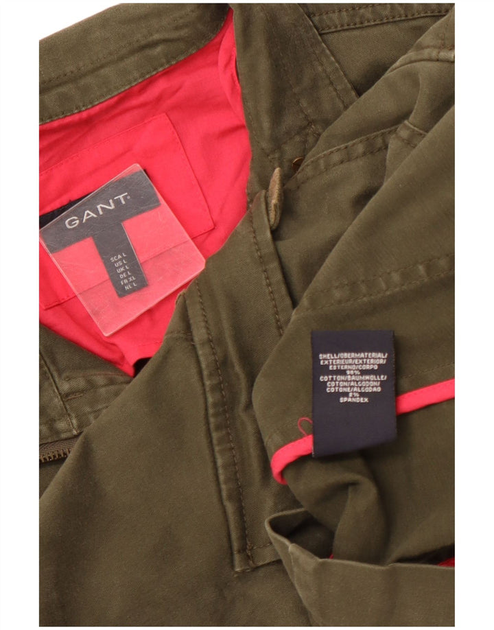 Damska kurtka użytkowa Gant UK 14, duża, bawełniana khaki
