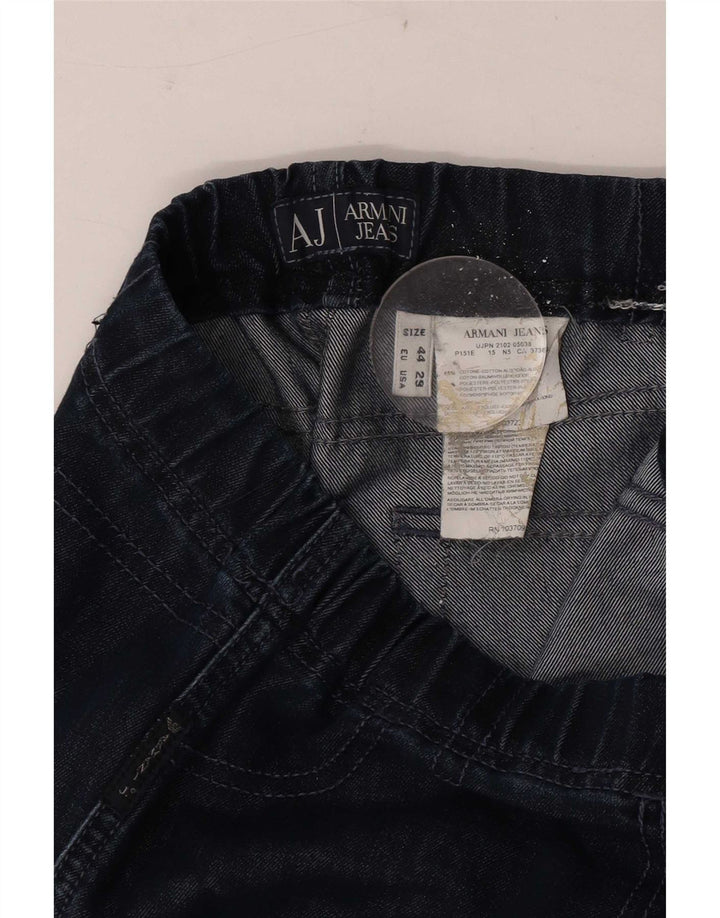 Damskie jeansy Armani Slim W29 L27 Granatowe bawełniane