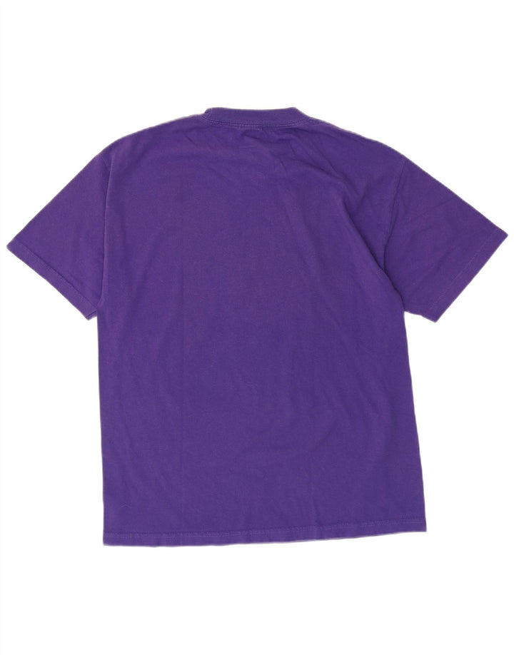 NIKE Mens Graphic T-Shirt Top Large Purple Cotton