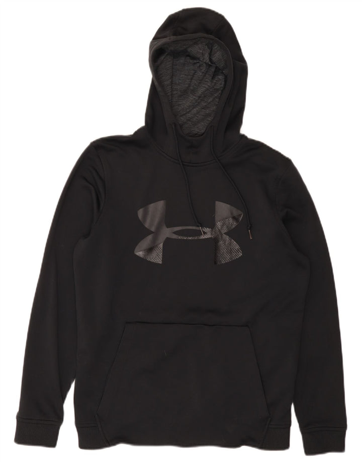 Męski sweter z kapturem Under Armour Cold Gear z grafiką, mały, czarny, poliestrowy