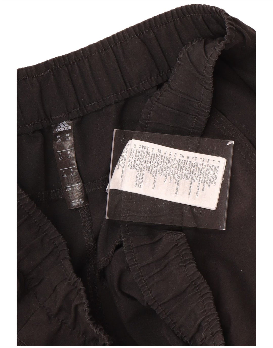 Męskie spodnie dresowe ADIDAS, duże, czarne, poliestrowe