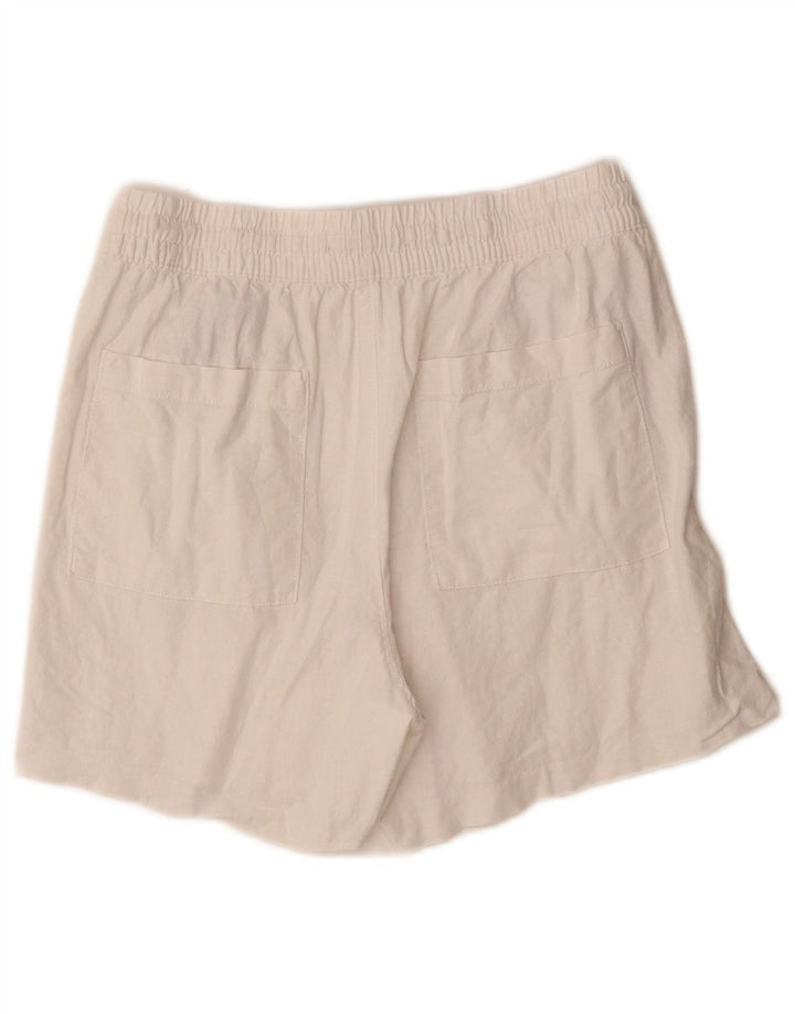 Marks & Spencer Damskie spodenki Chino UK 10 Small W28 Białe lniane