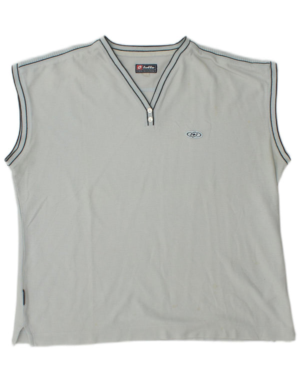 Damska koszulka Lotto Top UK 16, duża niebieska bawełniana