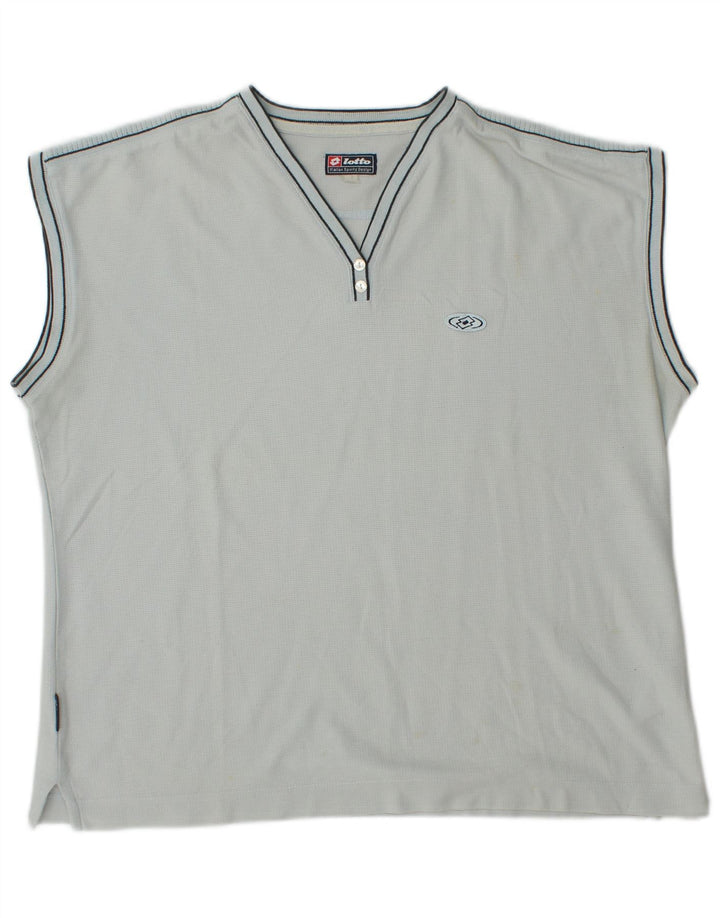 Damska koszulka Lotto Top UK 16, duża niebieska bawełniana