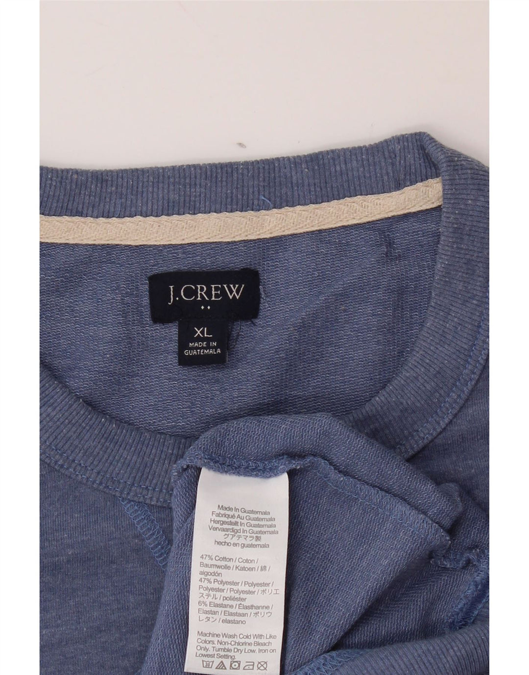 J. CREW Męski sweter bluzowy XL, niebieski, bawełniany