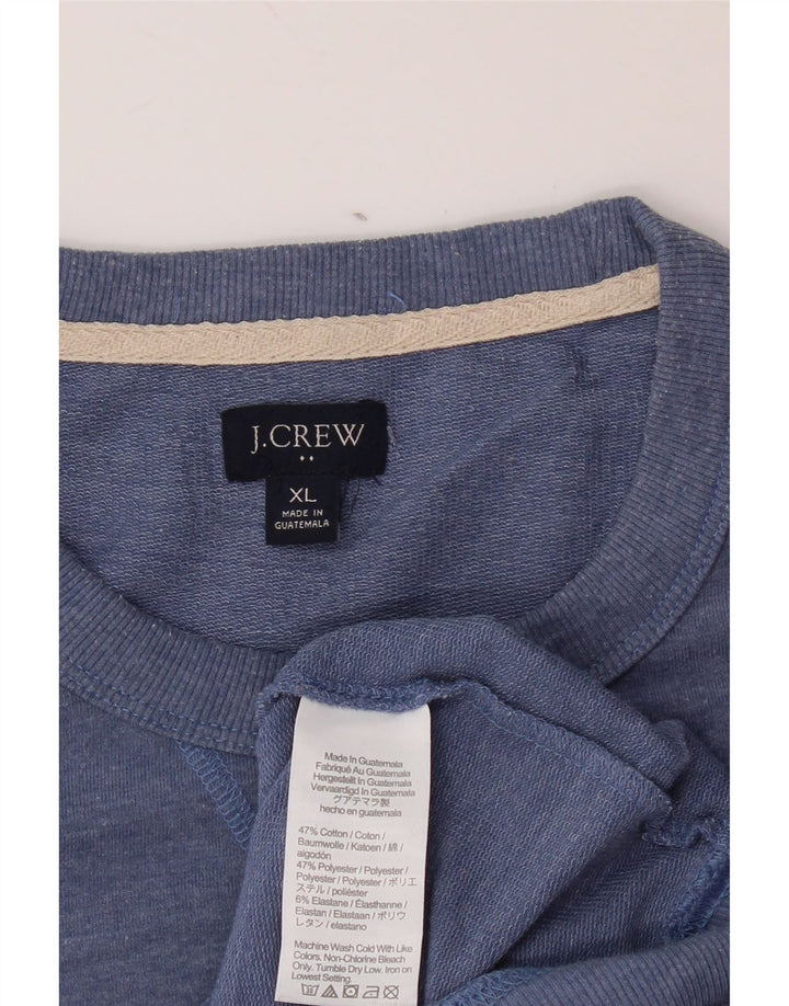 J. CREW Męski sweter bluzowy XL, niebieski, bawełniany