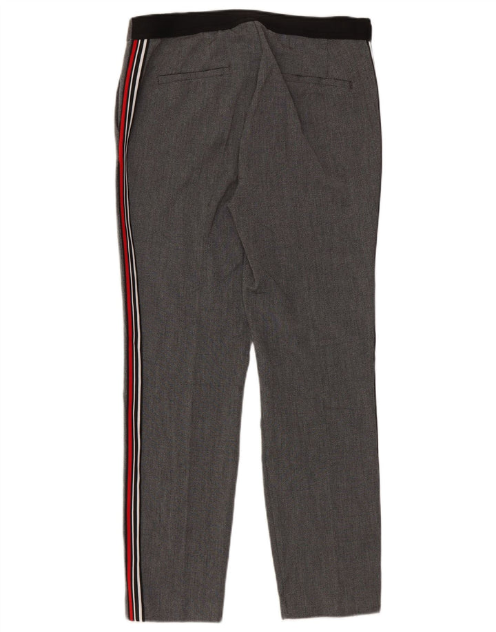 Damskie proste spodnie chino Zara, duże, W30 L27, szary poliester