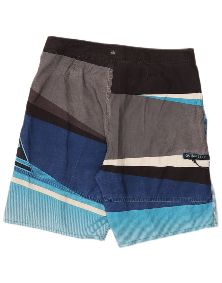 Męskie spodenki kąpielowe Quiksilver z grafiką, średnie wielokolorowe bloki kolorów