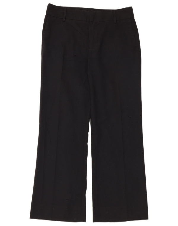 Damskie spodnie chino z szeroką nogawką Zara EU 38 Small W28 L29 Czarny poliester