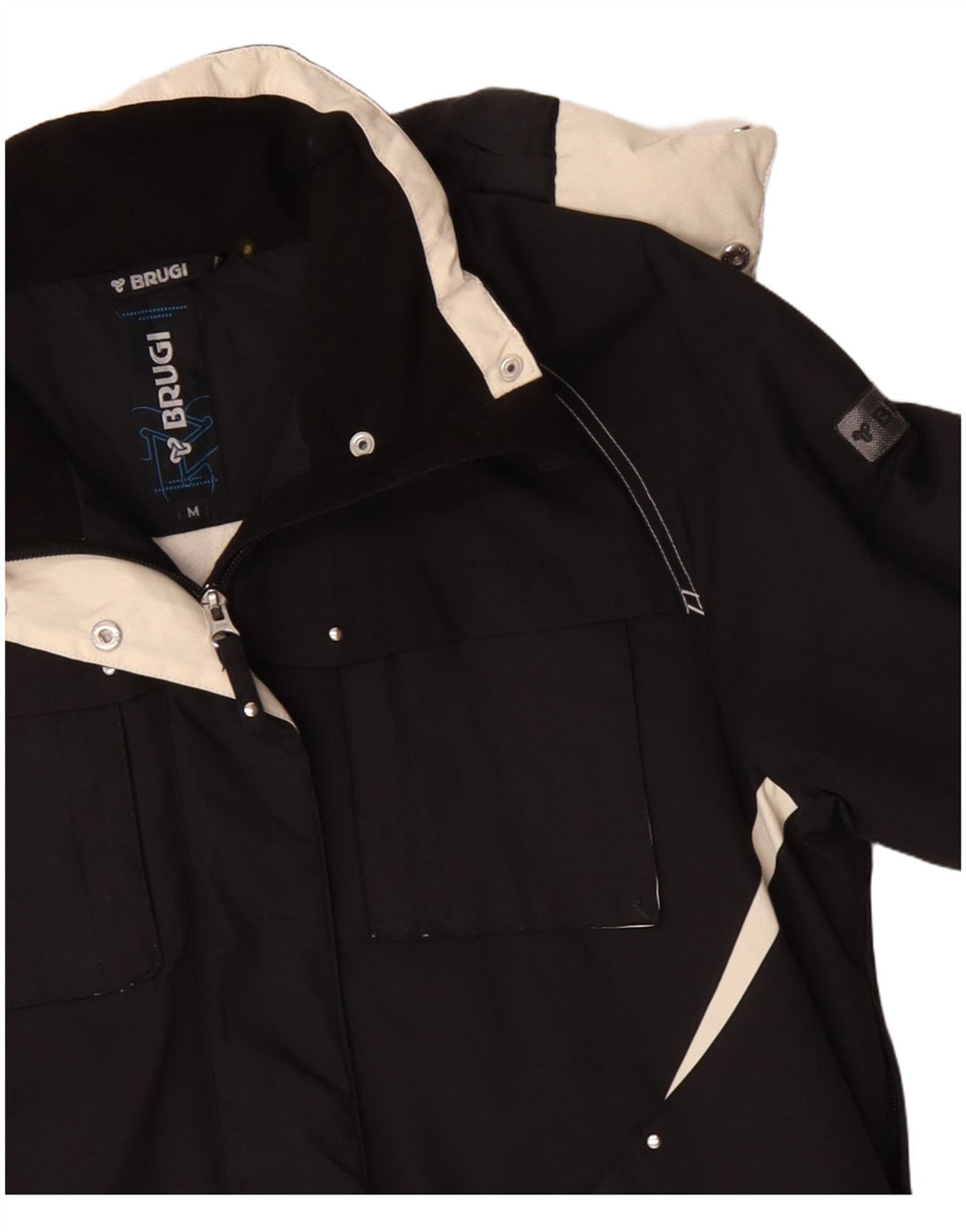 Damska kurtka wiatrówka z kapturem Brugi UK 14 w kolorze średniej czerni