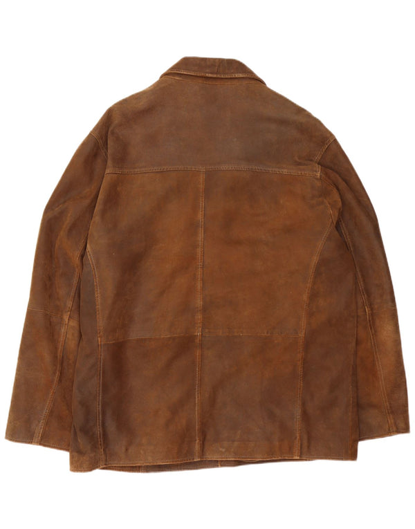 Kurtka skórzana męska TRAPPER IT 56 3XL brązowa skóra