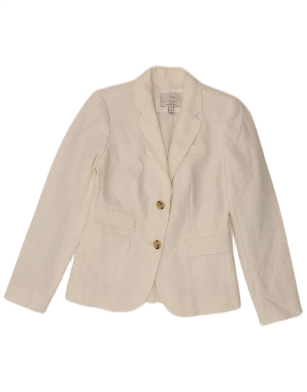 Damska marynarka J. Crew zapinana na 2 guziki US 00 2XS, biała, lniana