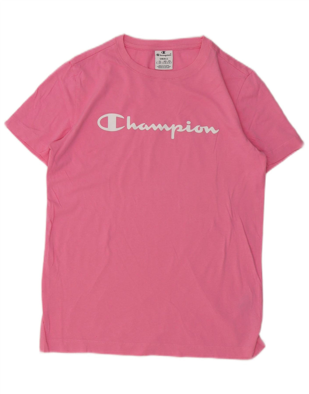 Męski T-shirt Champion z grafiką, mały, różowy, bawełniany