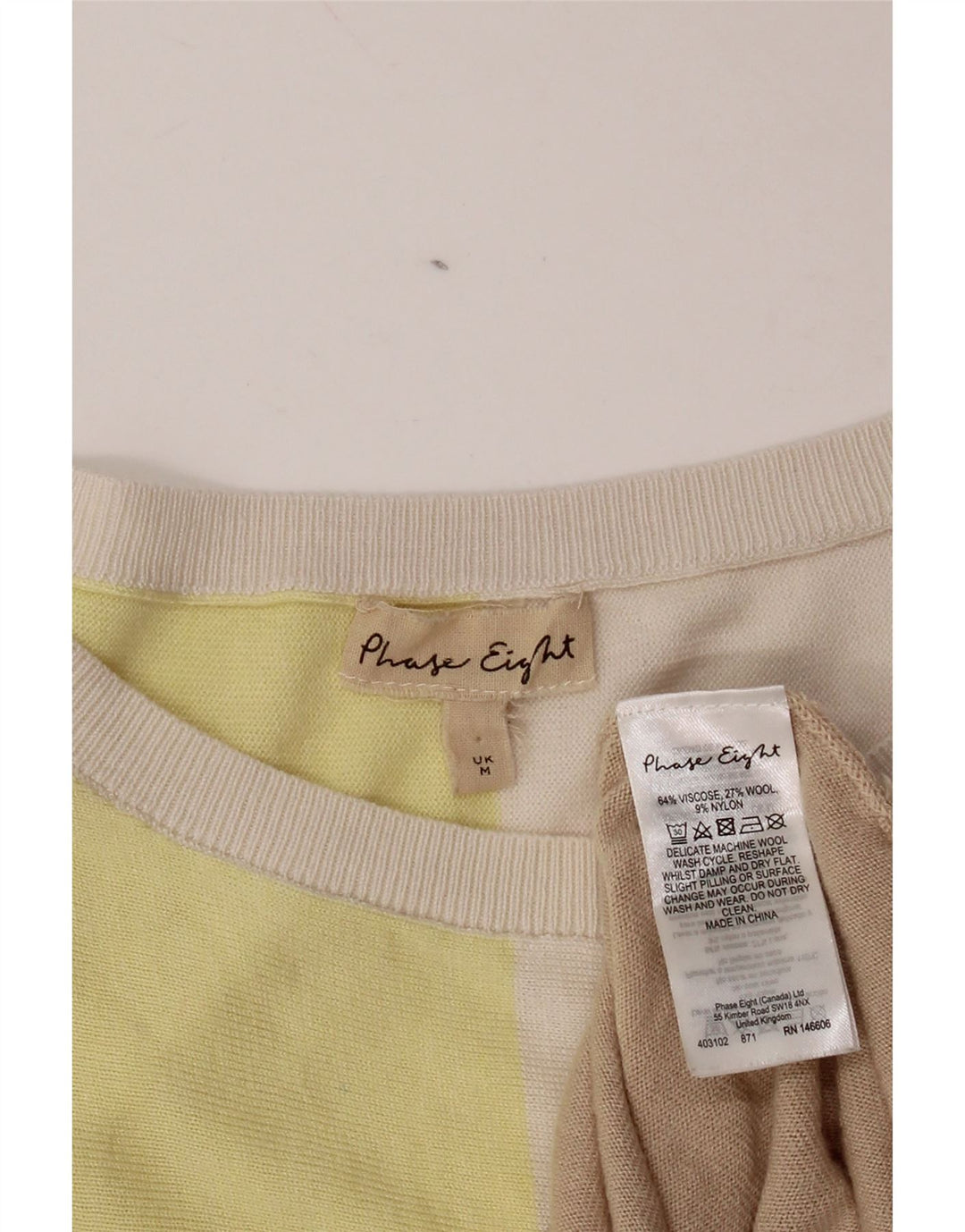 Sweter damski PHASE EIGHT z dekoltem w łódkę, UK 14, średni, wielobarwny