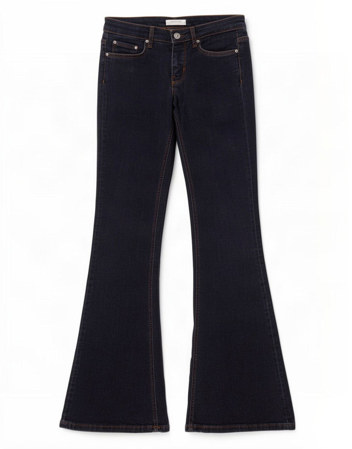 Damskie jeansy rozkloszowane Zara EU 38 Small W28 L34 Granatowe