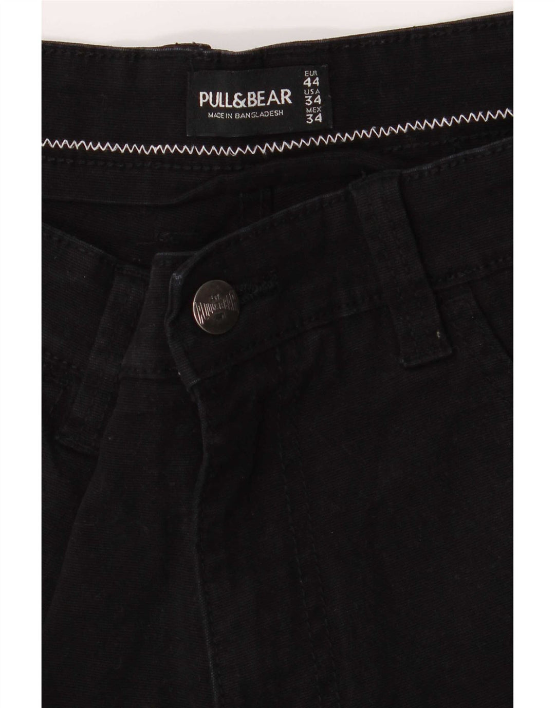 Męskie spodenki jeansowe Pull & Bear EU 44 Large W34, czarne, bawełniane