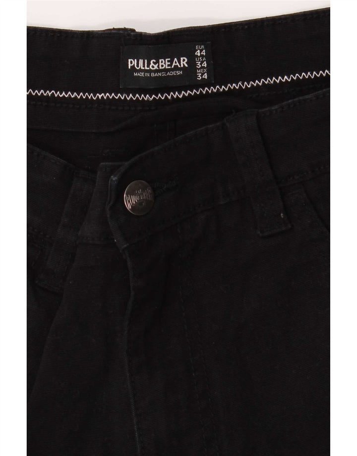 Męskie spodenki jeansowe Pull & Bear EU 44 Large W34, czarne, bawełniane