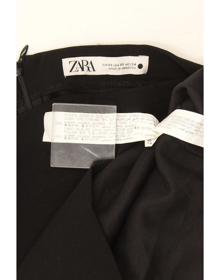 Damski top Zara z długim rękawem UK 6 XS, czarny poliester