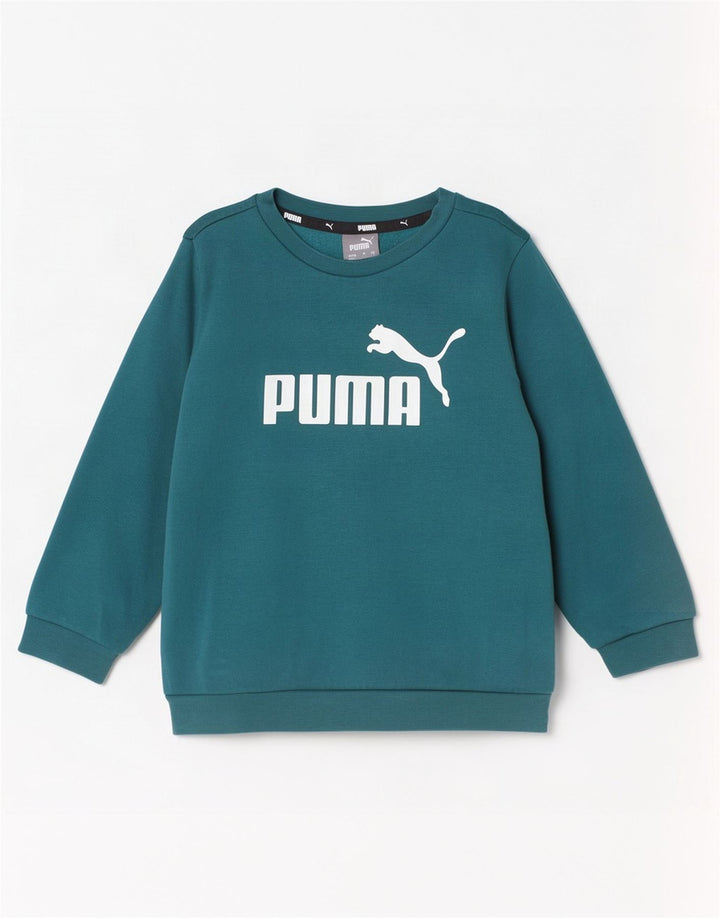 Bluza chłopięca Puma z grafiką, 2-3 lata, zielona bawełna