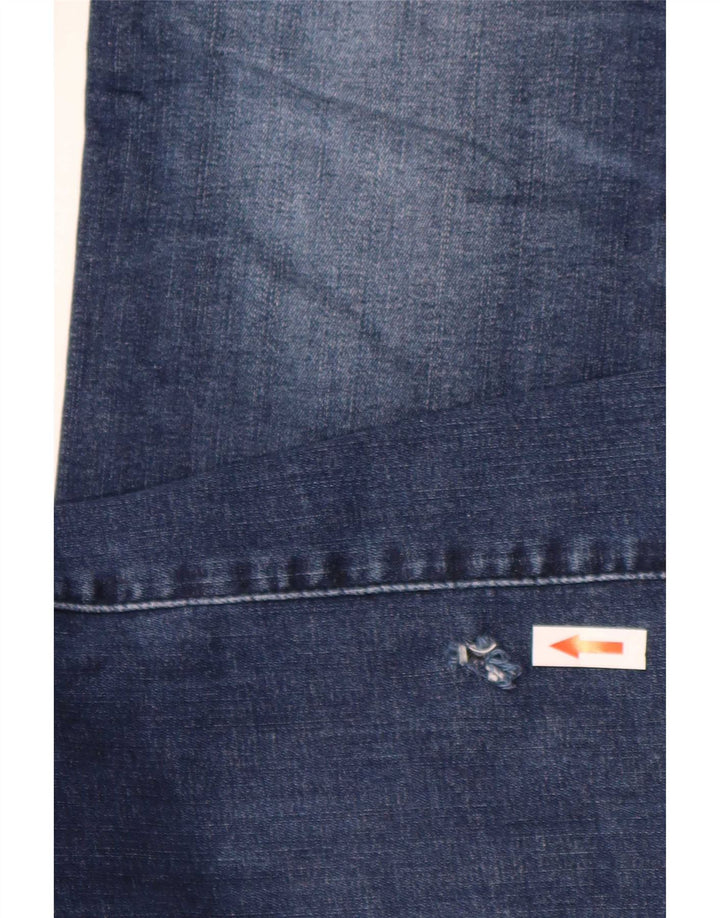 Guess Damskie seksowne proste dżinsy W26 L32 Niebieski poliester
