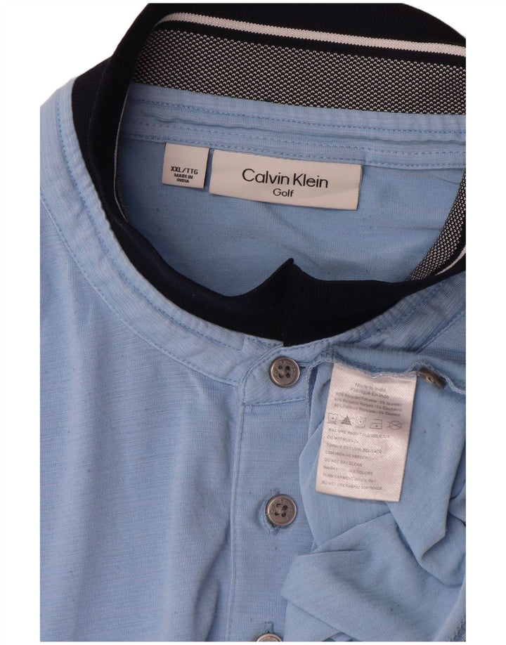 Męska koszulka polo Calvin Klein 2XL, niebieski poliester