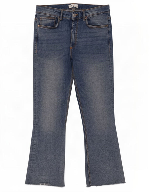 Damskie jeansy rozkloszowane Zara EU 42 Large W30 L27 Niebieskie bawełniane