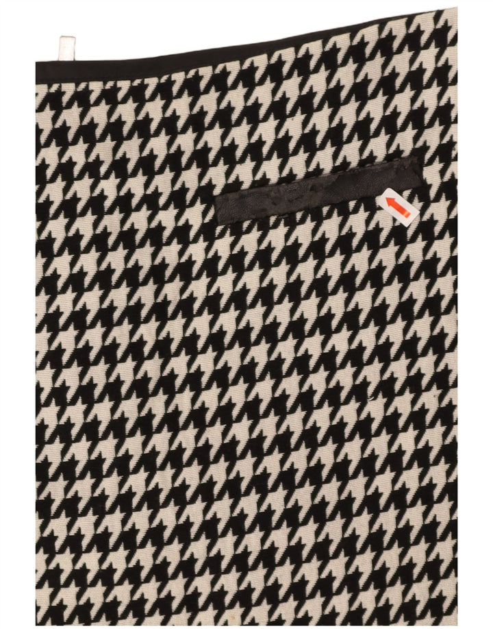 MARKS & SPENCER Womens Straight Skirt UK 12 Medium W32  Black Houndstooth