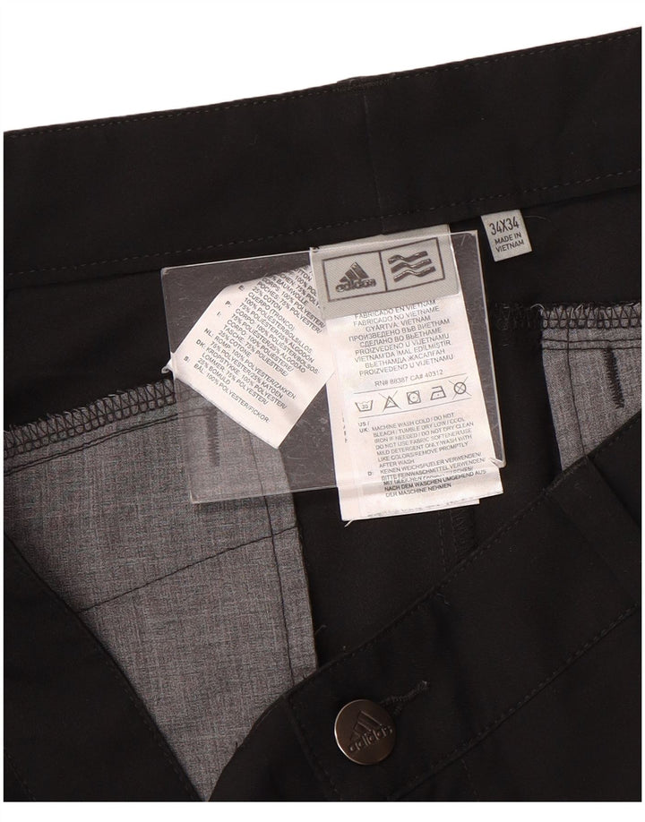Męskie spodnie Chino Adidas Slim W34 L34 Czarny poliester
