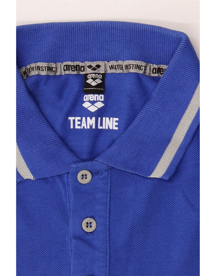 ARENA Mens Polo Shirt Small Blue Cotton Vintage Arena and Second-Hand Arena from Messina Hembry 