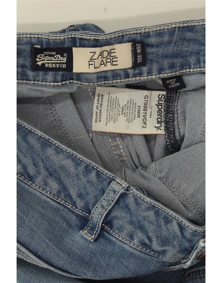 Damskie jeansy Superdry Zadie Flared W26 L30 Niebieski Lyocell